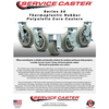 Service Caster 4 Inch Thermoplastic Rubber Wheel Rigid Caster with Roller Bearing SCC SCC-30R420-TPRRF